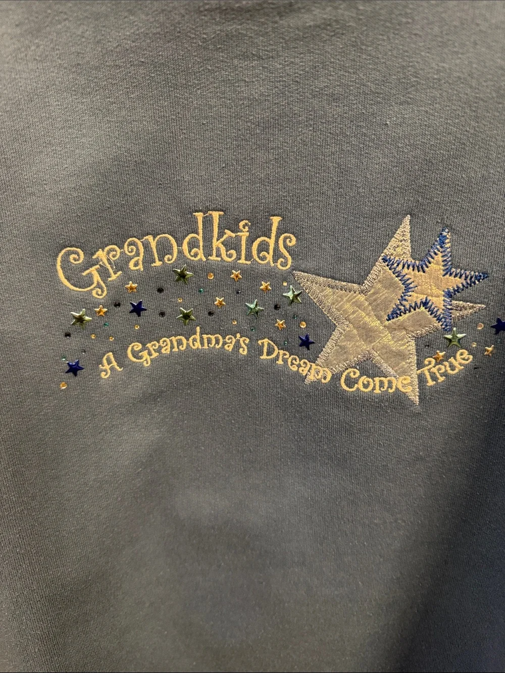 Vintage Grandkids Blue Crewneck Sweatshirt